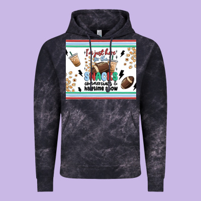 I'm Just Here For The Snacks Vintage Hoodie Designed By Maliassmallbusiness