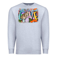 Heather Grey love easter Premium Sweatshirt - CowGirlArtShop