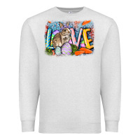 Oatmeal Heather love easter Premium Sweatshirt - CowGirlArtShop