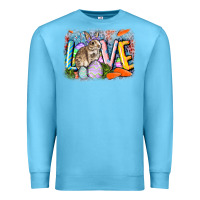 Ocean Blue love easter Premium Sweatshirt - CowGirlArtShop