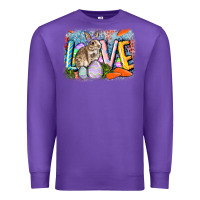 Purple love easter Premium Sweatshirt - CowGirlArtShop