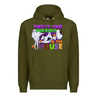 Army Green there is some horrors in this house Premium Hoodie - CowGirlArtShop
