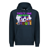 Navy there is some horrors in this house Premium Hoodie - CowGirlArtShop