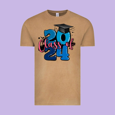 Class Of 2024 Vintage Tee Designed By Maliassmallbusiness