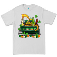 Dove Grey lucky truck with flags and beers Premium Tee - AdoDesignShop