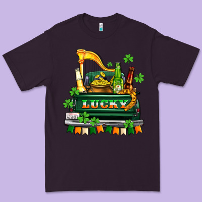 Lucky Truck With Flags And Beers Premium Tee Designed By Adodesignshop