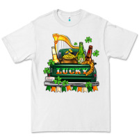 White lucky truck with flags and beers Premium Tee - AdoDesignShop