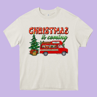 Christmas Is Coming Heavy Core Tee Designed By Bundleandbundleshop