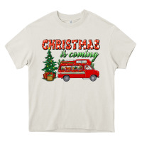 Cream christmas is coming Heavy Core Tee - BundleAndBundleShop
