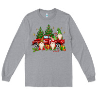 Heather Grey christmas gnomes truck Long Sleeve Tee - MaliasSmallBusiness