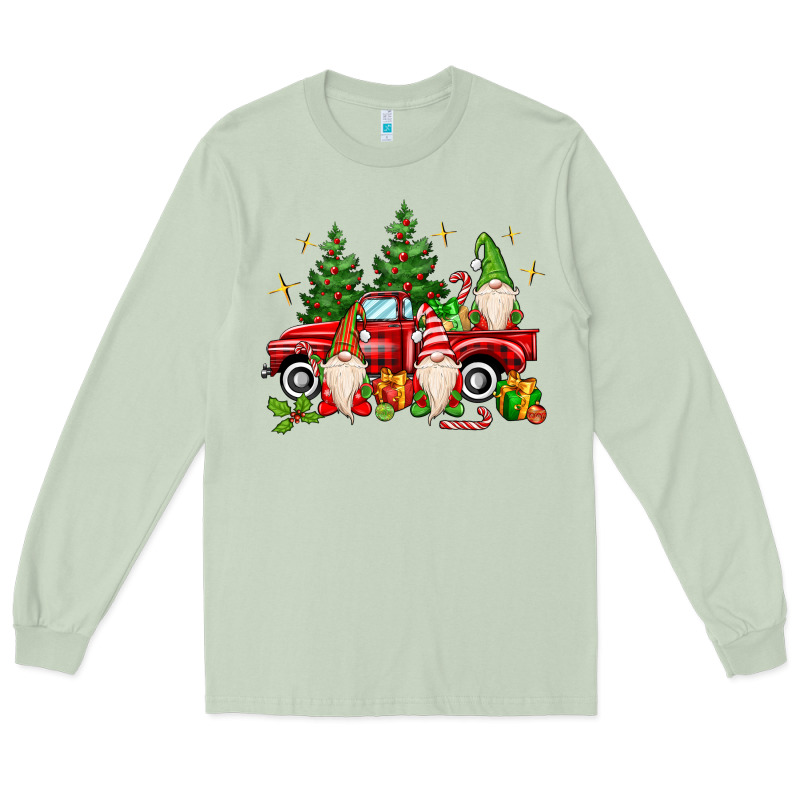 Christmas Gnomes Truck Long Sleeve Tee by MaliasSmallBusiness | Teevron