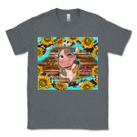 Charcoal Heather western cute cow with sunflower Classic Tee - NancyCooperArtShop