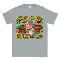 Heather Grey western cute cow with sunflower Classic Tee - NancyCooperArtShop