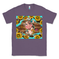 Lavender western cute cow with sunflower Classic Tee - NancyCooperArtShop