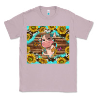 Lilac western cute cow with sunflower Classic Tee - NancyCooperArtShop