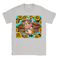 Moon Dust western cute cow with sunflower Classic Tee - NancyCooperArtShop