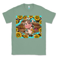 Sage western cute cow with sunflower Classic Tee - NancyCooperArtShop