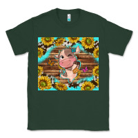 Sports Green western cute cow with sunflower Classic Tee - NancyCooperArtShop