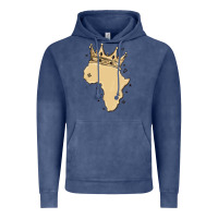 Vintage Denim africa with crown Vintage Hoodie - MaliasSmallBusiness