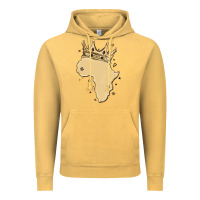 Vintage Mustard africa with crown Vintage Hoodie - MaliasSmallBusiness
