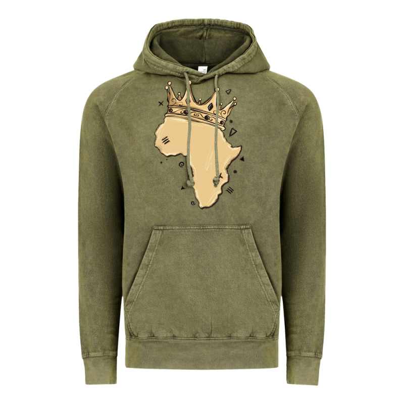 Africa With Crown Vintage Hoodie by MaliasSmallBusiness | Teevron