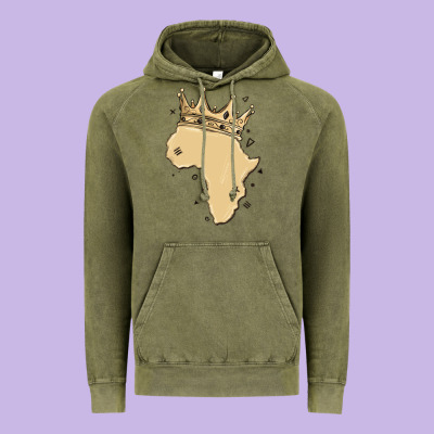 Africa With Crown Vintage Hoodie Designed By Maliassmallbusiness