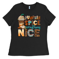 Black pumpkin spice everything nice Ladies Tee - AdoDesignShop