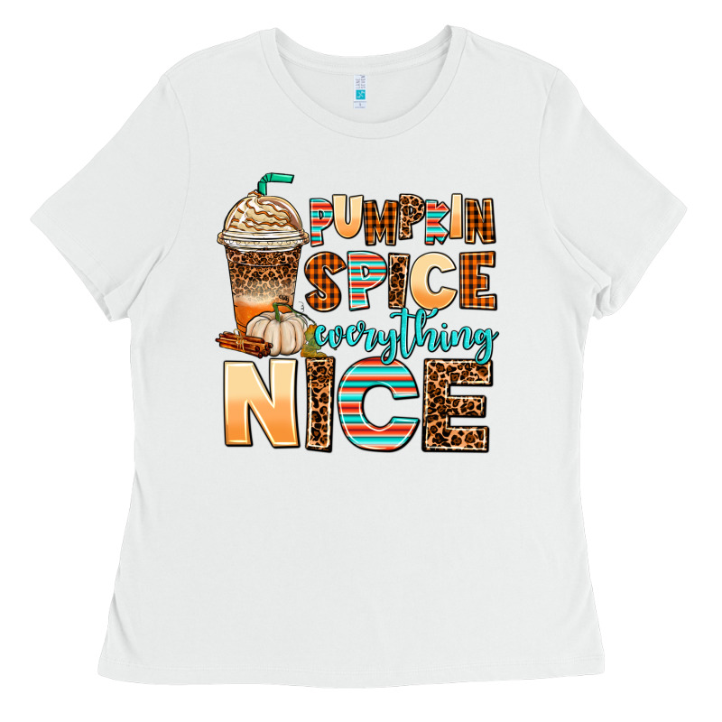 Pumpkin Spice Everything Nice Ladies Tee by AdoDesignShop | Teevron
