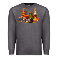 Charcoal Heather fall gnome truck Premium Sweatshirt - CowGirlArtShop