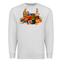 Dove Grey fall gnome truck Premium Sweatshirt - CowGirlArtShop