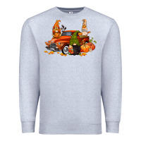 Heather Grey fall gnome truck Premium Sweatshirt - CowGirlArtShop