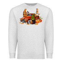 Oatmeal Heather fall gnome truck Premium Sweatshirt - CowGirlArtShop