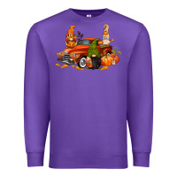 Purple fall gnome truck Premium Sweatshirt - CowGirlArtShop