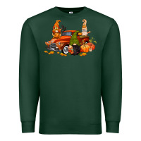 Sports Green fall gnome truck Premium Sweatshirt - CowGirlArtShop