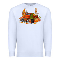 White fall gnome truck Premium Sweatshirt - CowGirlArtShop