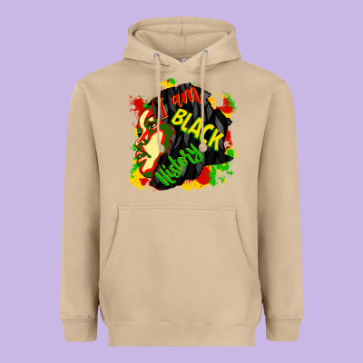 I Am Black History Heavyweight Hoodie Designed By Cowgirlartshop