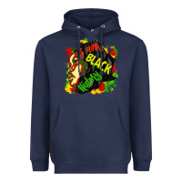 Navy i am black history Heavyweight Hoodie - CowGirlArtShop