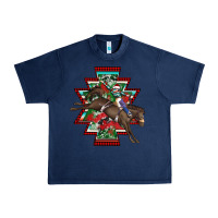 Navy aztec rodeo christmas Urban Heavy Tee - AdoDesignShop