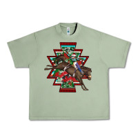 Oil Green aztec rodeo christmas Urban Heavy Tee - AdoDesignShop