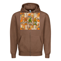 Chestnut fall with gnomes Zipper Hoodie - texasbilliewilder