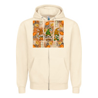 Sandshell fall with gnomes Zipper Hoodie - texasbilliewilder