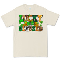 Bone lucky and blessed with coins and shamrocks Premium Tee - AdoDesignShop