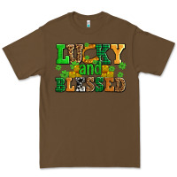 Cacao lucky and blessed with coins and shamrocks Premium Tee - AdoDesignShop