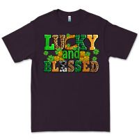 Plum lucky and blessed with coins and shamrocks Premium Tee - AdoDesignShop