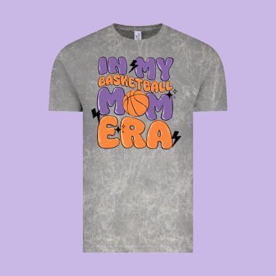 In My Basketball Mom Era Vintage Tee Designed By Maliassmallbusiness