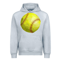 Heather Grey softball Urban Hoodie - FaDigitalArtStudio