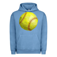 Pigment Pebble Blue softball Urban Hoodie - FaDigitalArtStudio