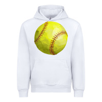 White softball Urban Hoodie - FaDigitalArtStudio