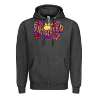 Charcoal Heather sunkissed Zipper Hoodie - NancyCooperArtShop