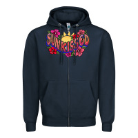Navy sunkissed Zipper Hoodie - NancyCooperArtShop